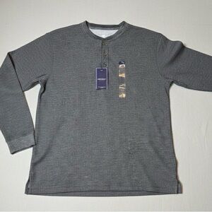 Architect Charcoal Long Sleeve Henley